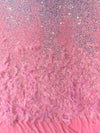 Feather Sequin Velvet Fabric 54" Wide| New Creations Fabric & Foam Inc. - New Creations Fabric & Foam Inc