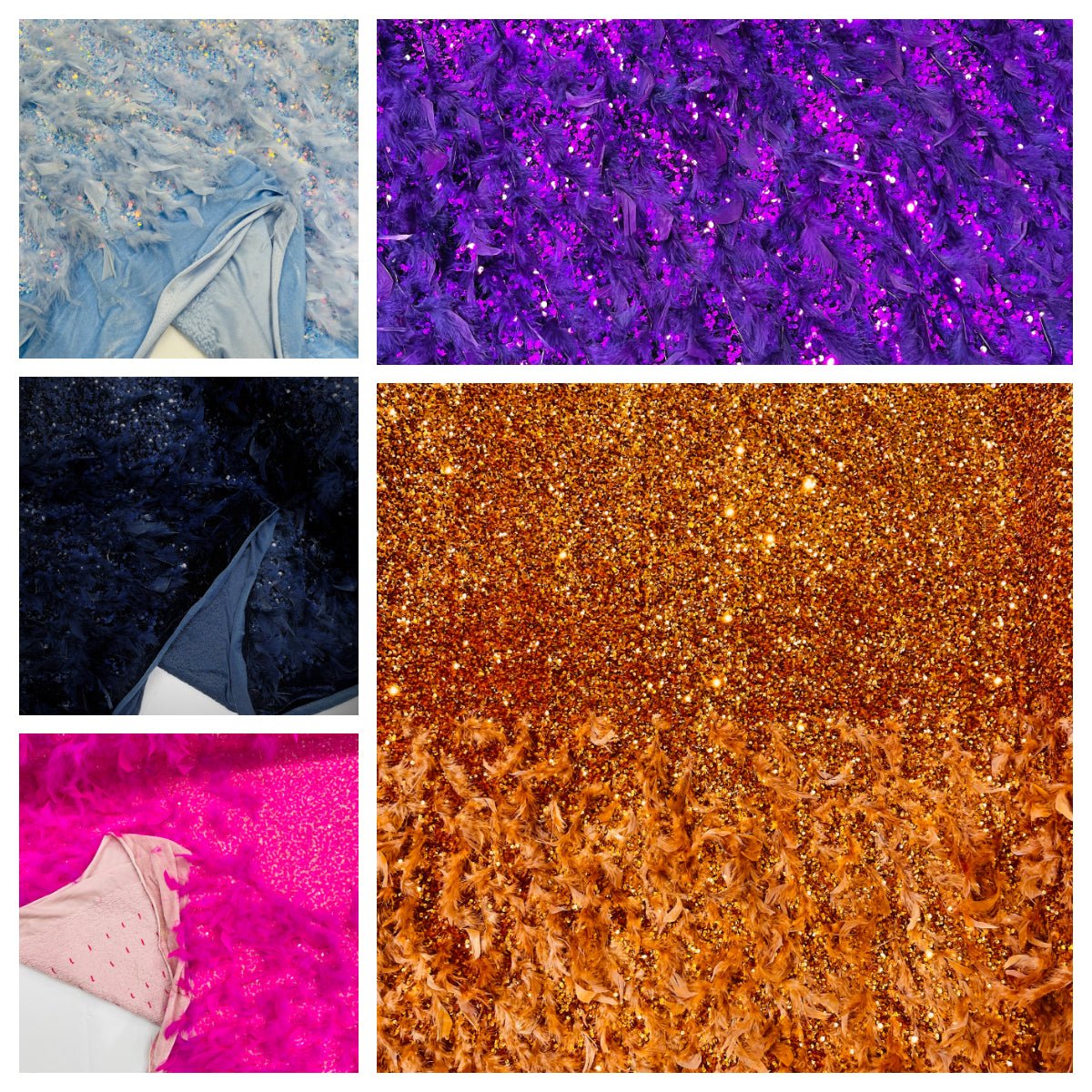Feather Sequin Velvet Fabric 54" Wide| New Creations Fabric & Foam Inc. - New Creations Fabric & Foam Inc