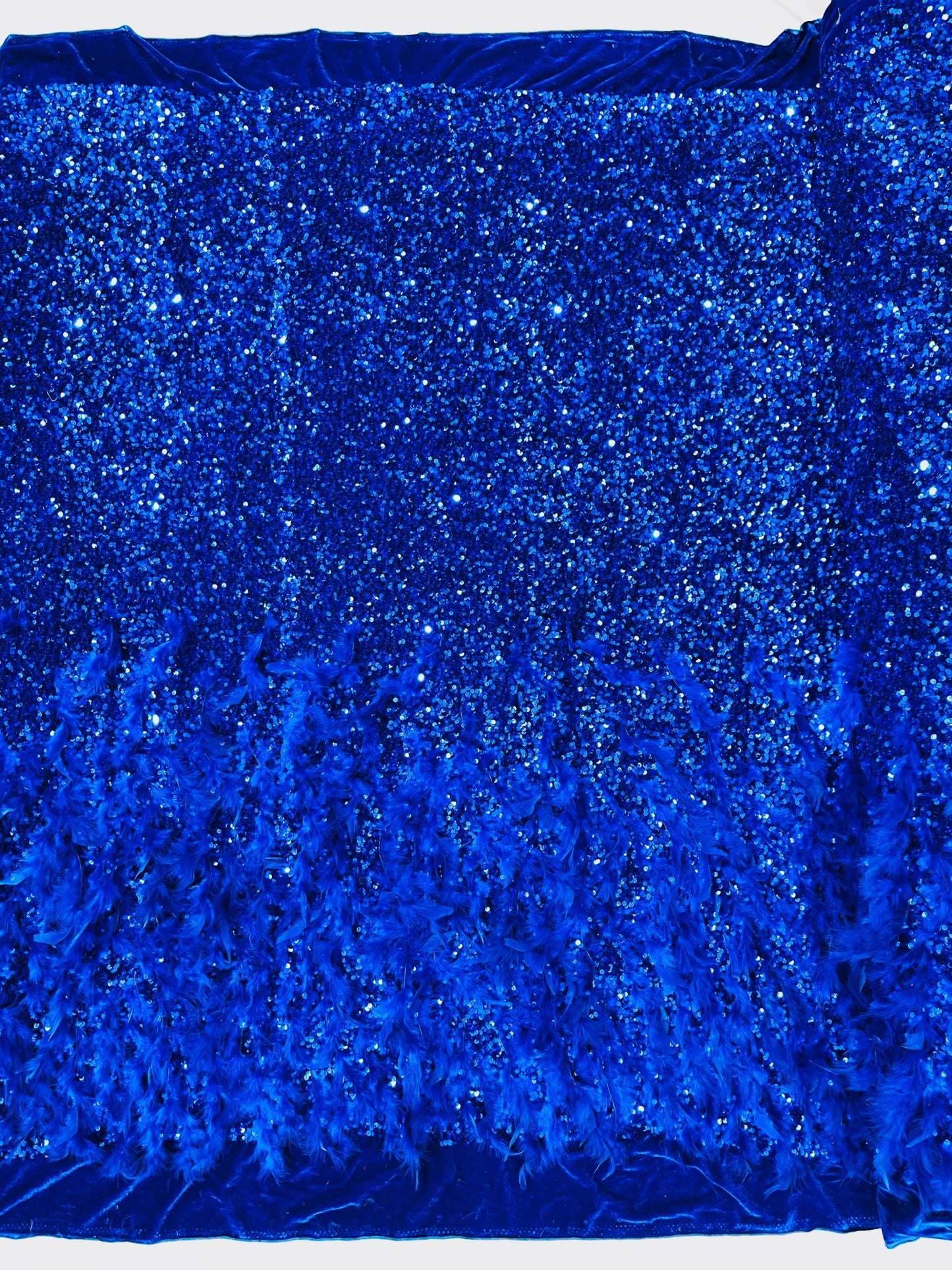 Feather Sequin Velvet Fabric 54" Wide| New Creations Fabric & Foam Inc. - New Creations Fabric & Foam Inc