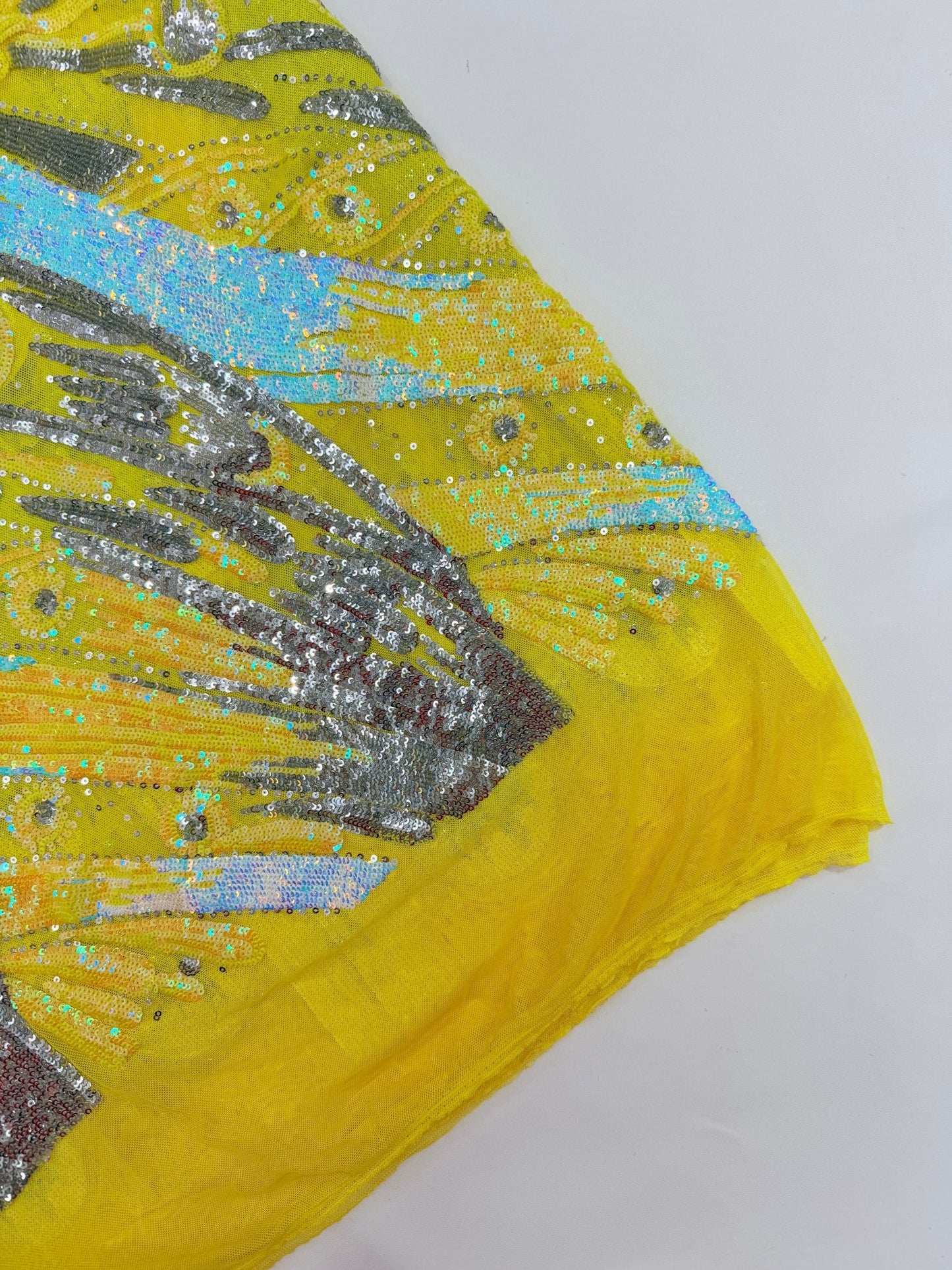 Feather Wing Sequin Fabric 54” Wide| New Creations Fabric & Foam Inc. - New Creations Fabric & Foam Inc