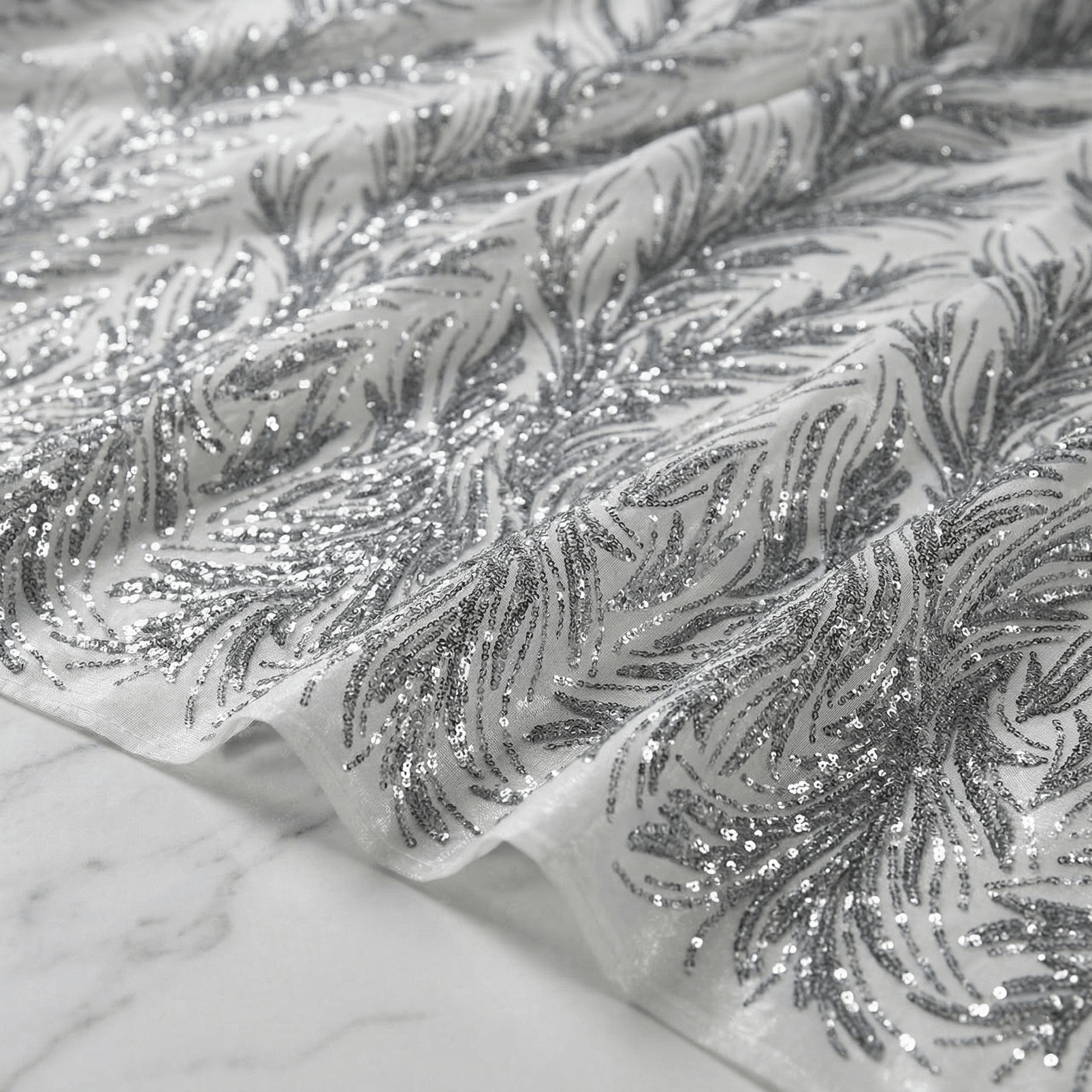 mesh material for dresses Feather Wing Sequin Stretch Mesh Fabric by the Yard 54” Wide – Iridesc –  New Creations Fabric & Foam Inc