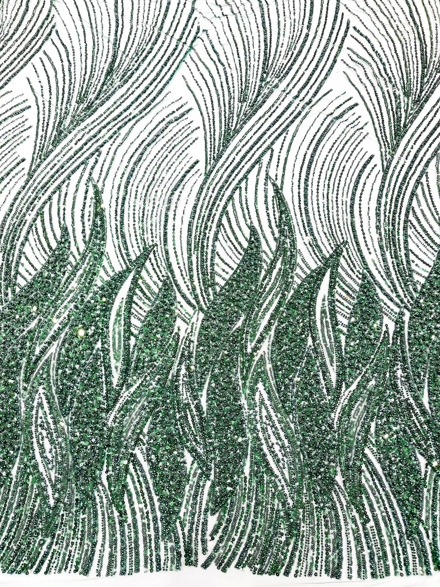 Flame Fashion Beaded Lace Fabric| Prom| Wedding| By The Yard. - New Creations Fabric & Foam Inc