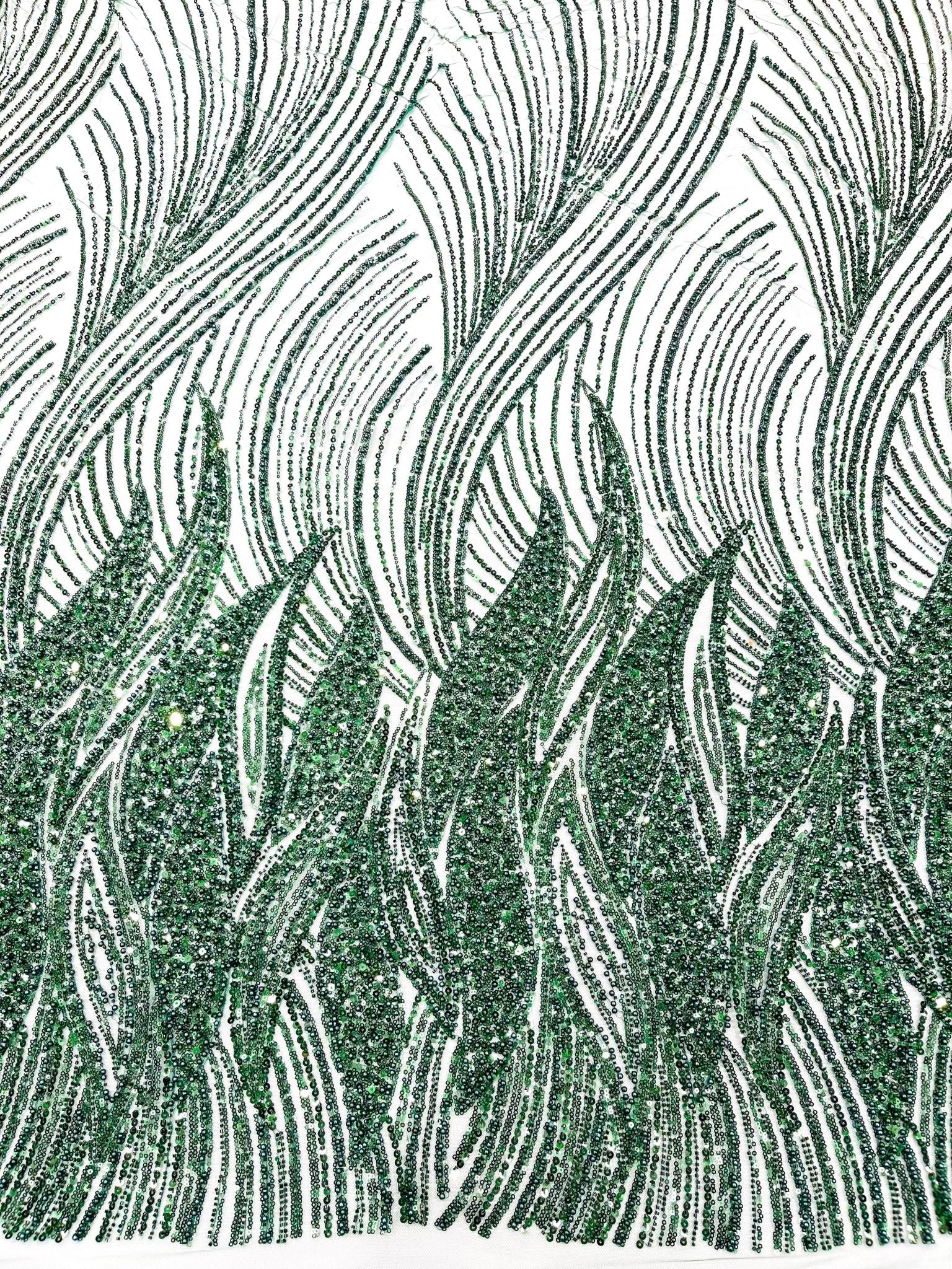 Flame Fashion Beaded Lace Fabric| Prom| Wedding| By The Yard. - New Creations Fabric & Foam Inc