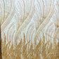 Flame Fashion Beaded Lace Fabric| Prom| Wedding| By The Yard. - New Creations Fabric & Foam Inc