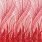 Flame Fashion Beaded Lace Fabric| Prom| Wedding| By The Yard. - New Creations Fabric & Foam Inc