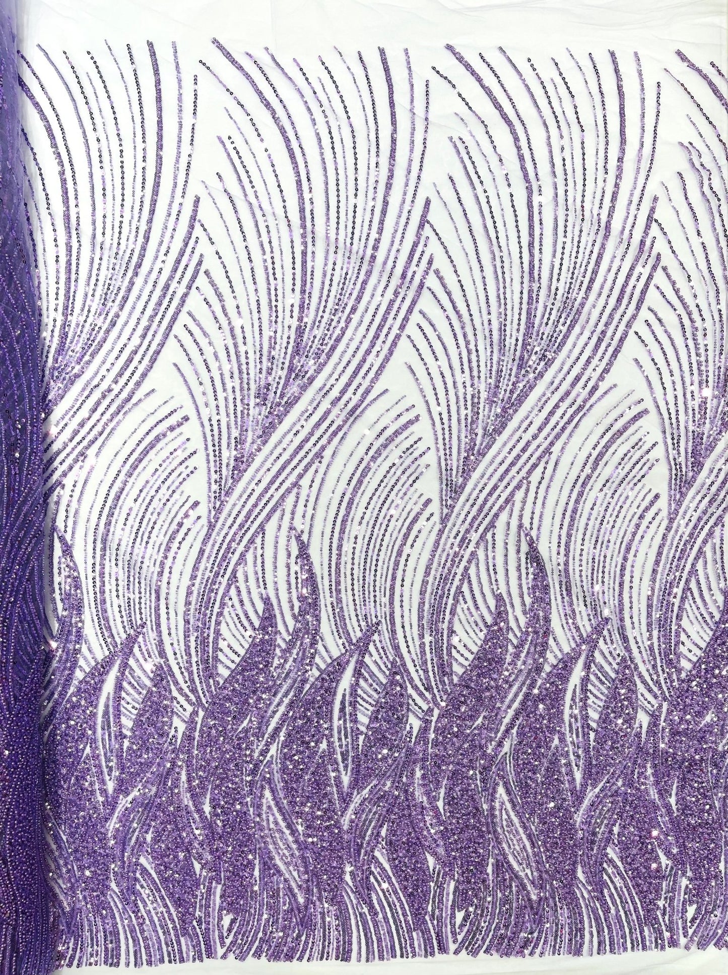 Flame Fashion Beaded Lace Fabric| Prom| Wedding| By The Yard. - New Creations Fabric & Foam Inc