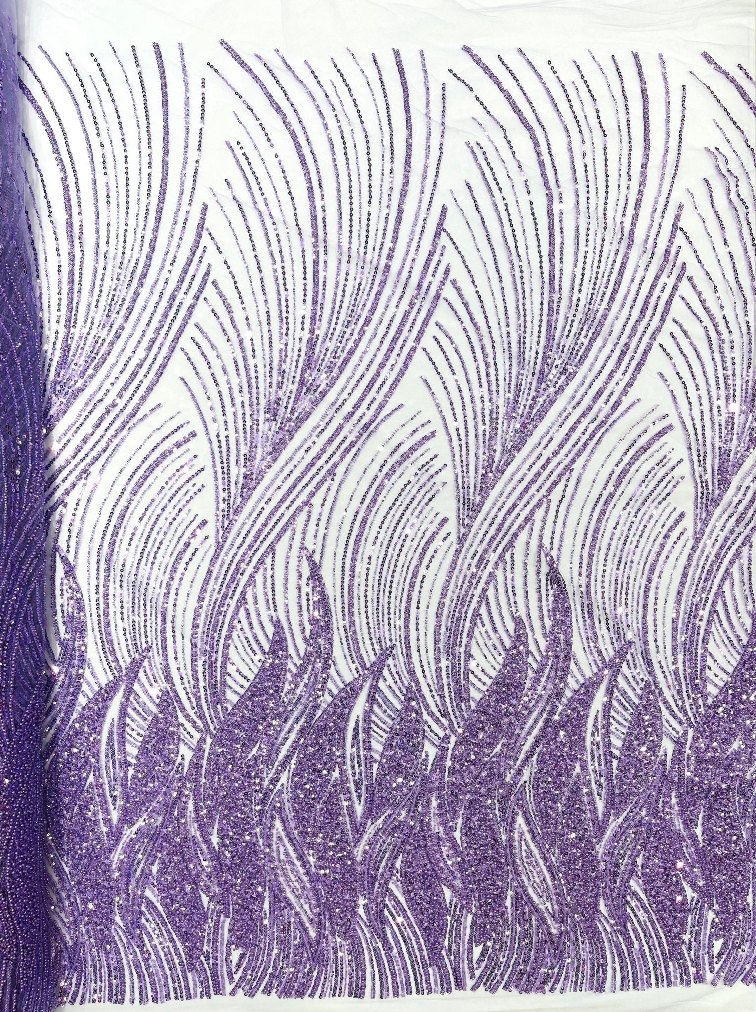 Flame Fashion Beaded Lace Fabric| Prom| Wedding| By The Yard. - New Creations Fabric & Foam Inc