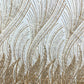 Flame Fashion Beaded Lace Fabric| Prom| Wedding| By The Yard. - New Creations Fabric & Foam Inc