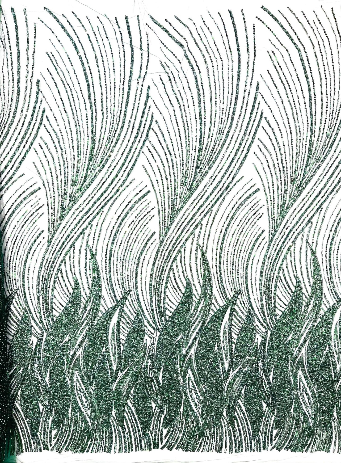 Flame Fashion Beaded Lace Fabric| Prom| Wedding| By The Yard. - New Creations Fabric & Foam Inc