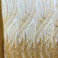 Flame Fashion Beaded Lace Fabric| Prom| Wedding| By The Yard. - New Creations Fabric & Foam Inc