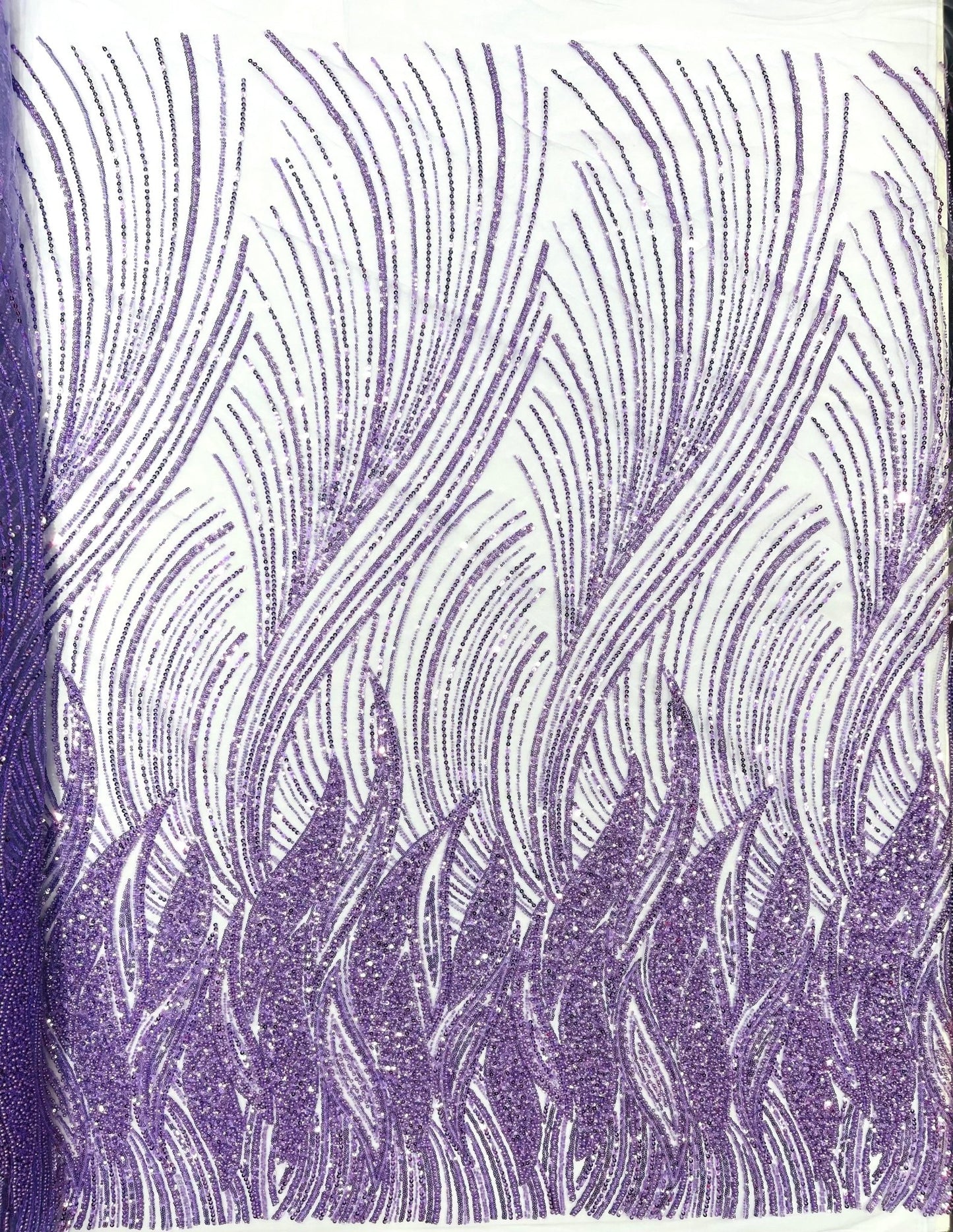 Flame Fashion Beaded Lace Fabric| Prom| Wedding| By The Yard. - New Creations Fabric & Foam Inc