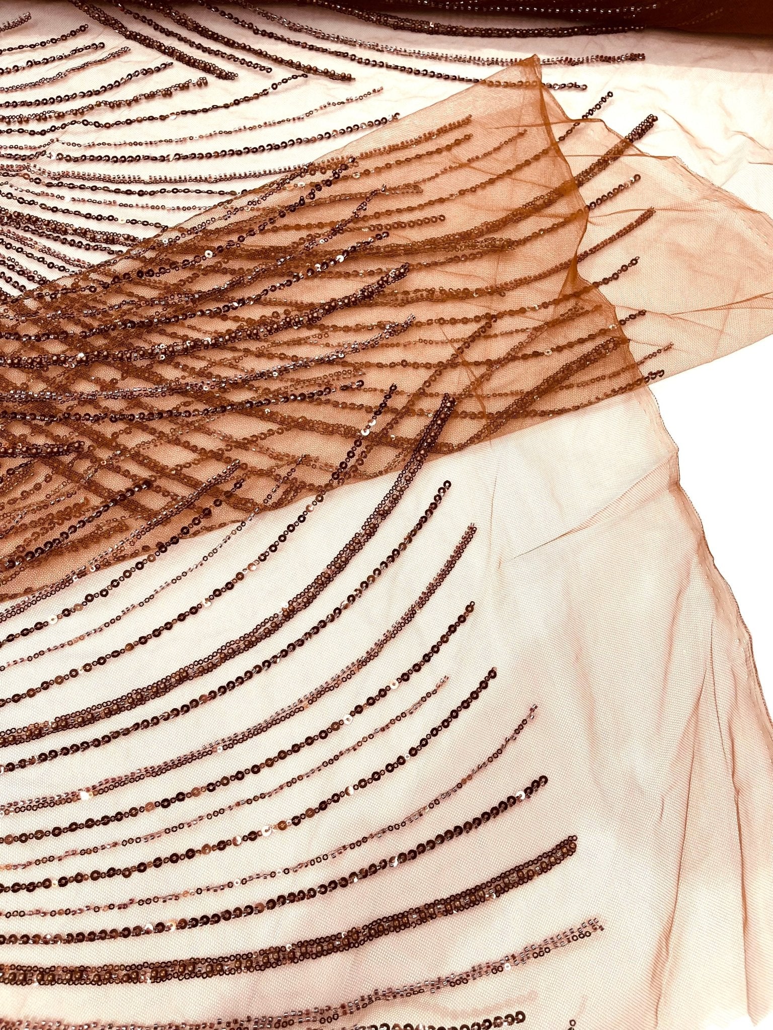 Flame Fashion Beaded Lace Fabric| Prom| Wedding| By The Yard. - New Creations Fabric & Foam Inc