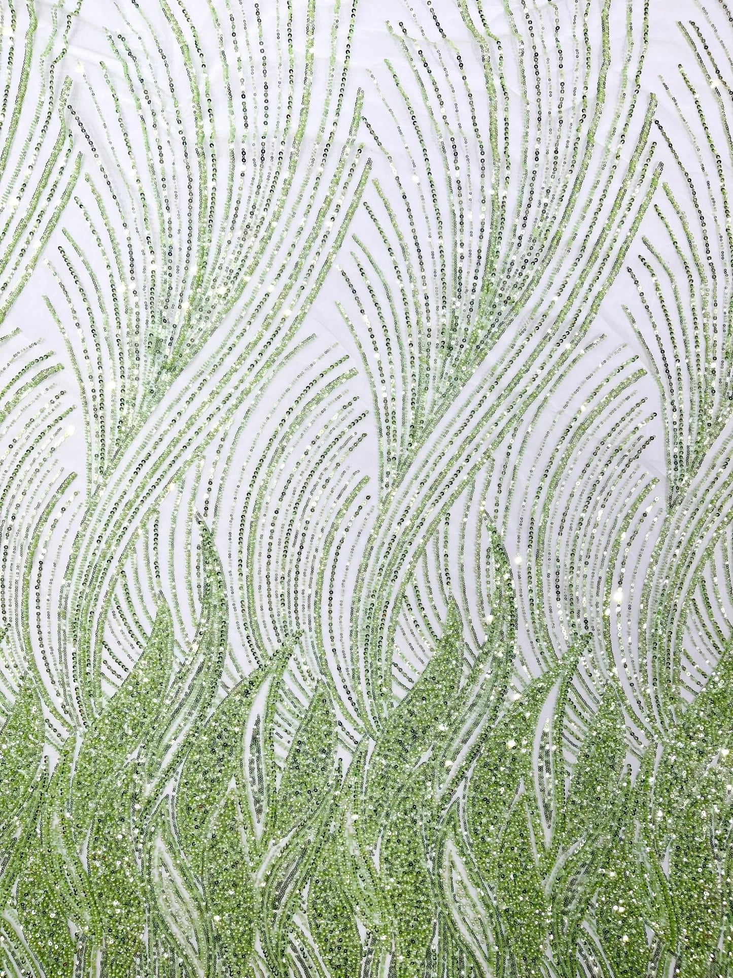 Flame Fashion Beaded Lace Fabric| Prom| Wedding| By The Yard. - New Creations Fabric & Foam Inc