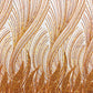 Flame Fashion Beaded Lace Fabric| Prom| Wedding| By The Yard. - New Creations Fabric & Foam Inc