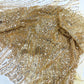 Flame Fashion Beaded Lace Fabric| Prom| Wedding| By The Yard. - New Creations Fabric & Foam Inc