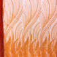 Flame Fashion Beaded Lace Fabric| Prom| Wedding| By The Yard. - New Creations Fabric & Foam Inc