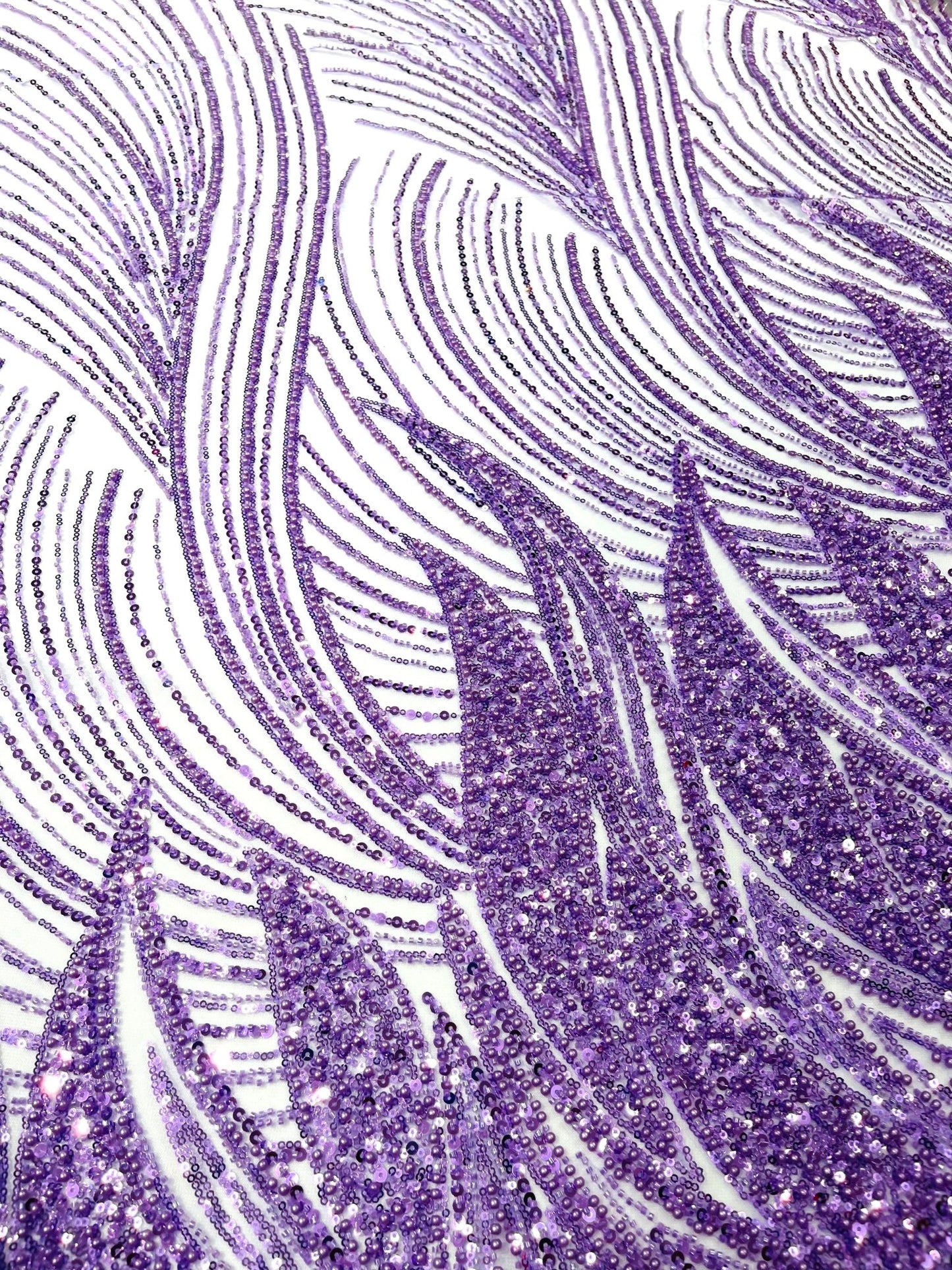 Flame Fashion Beaded Lace Fabric| Prom| Wedding| By The Yard. - New Creations Fabric & Foam Inc