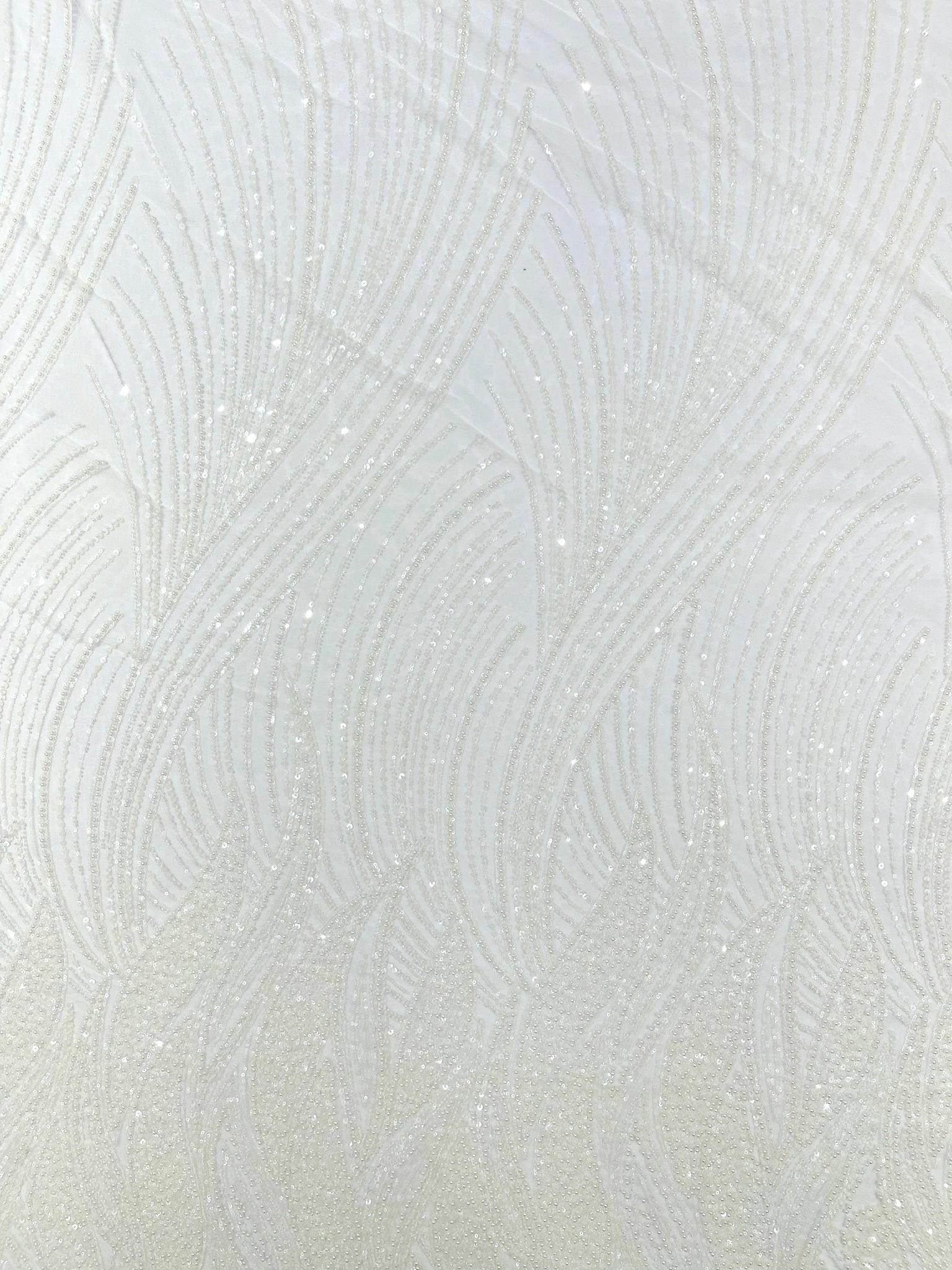 Flame Fashion Beaded Lace Fabric| Prom| Wedding| By The Yard. - New Creations Fabric & Foam Inc