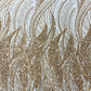 Flame Fashion Beaded Lace Fabric| Prom| Wedding| By The Yard. - New Creations Fabric & Foam Inc