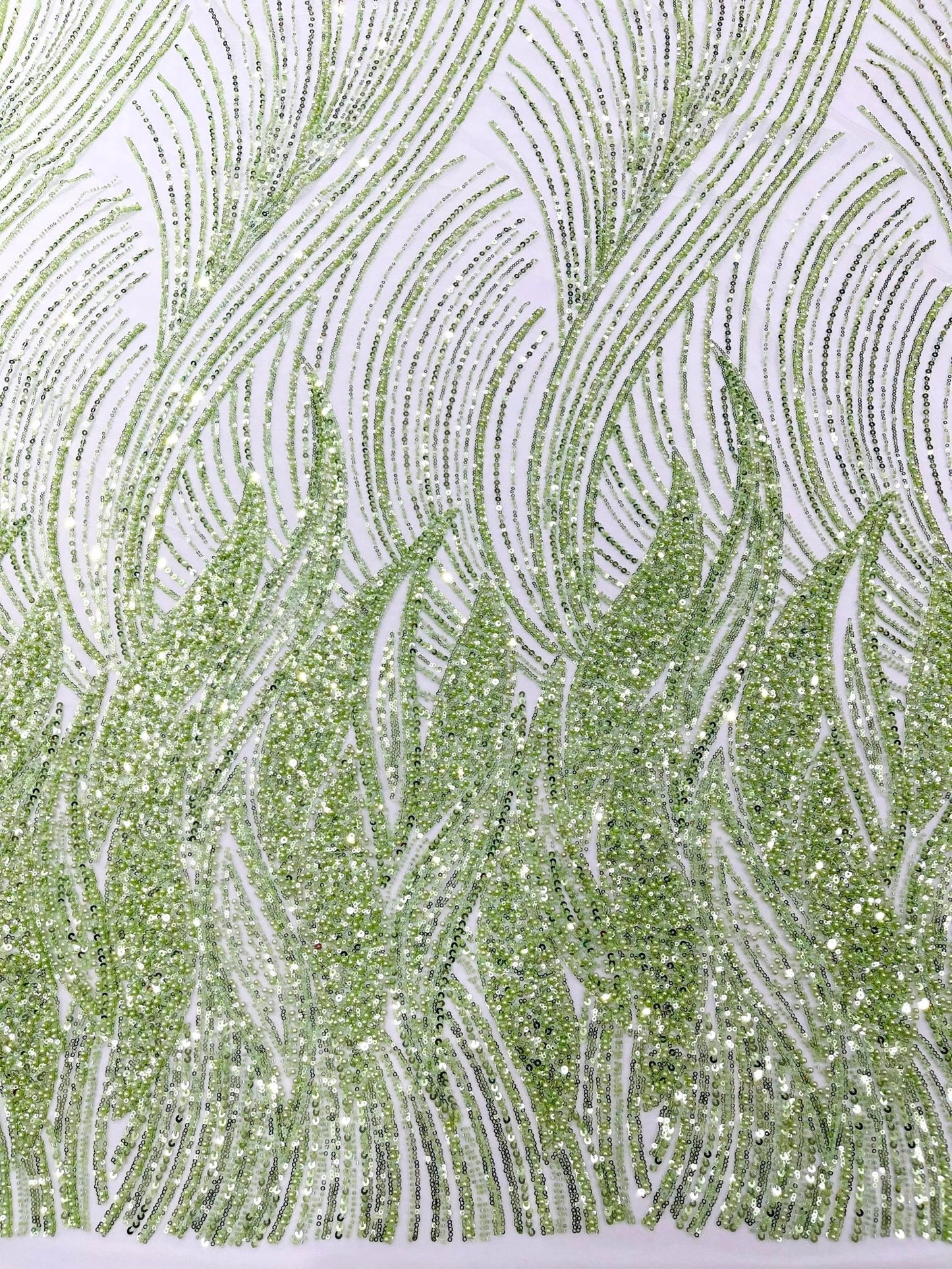 Flame Fashion Beaded Lace Fabric| Prom| Wedding| By The Yard. - New Creations Fabric & Foam Inc