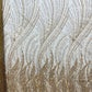 Flame Fashion Beaded Lace Fabric| Prom| Wedding| By The Yard. - New Creations Fabric & Foam Inc