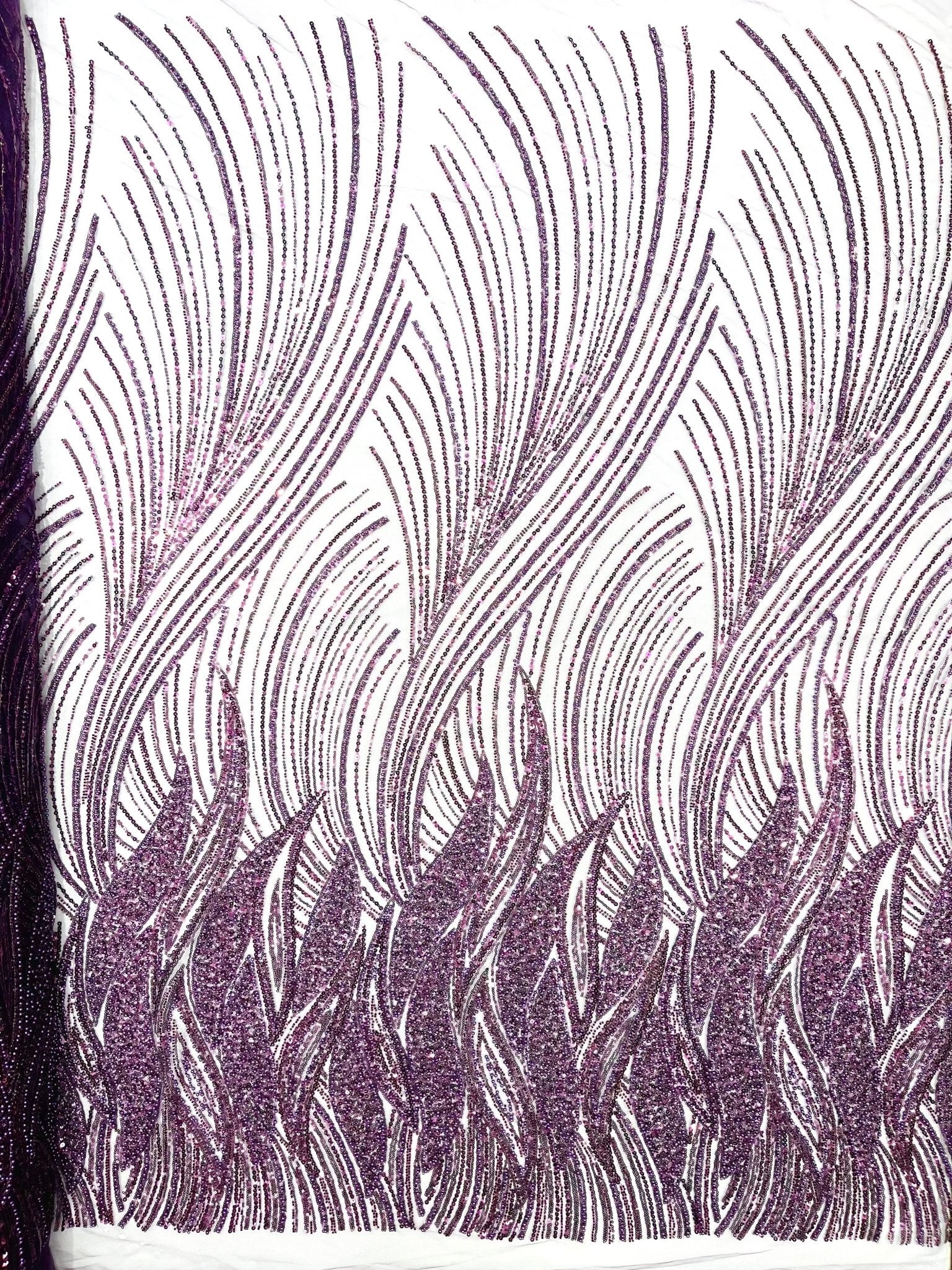Flame Fashion Beaded Lace Fabric| Prom| Wedding| By The Yard. - New Creations Fabric & Foam Inc