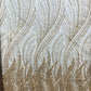 Flame Fashion Beaded Lace Fabric| Prom| Wedding| By The Yard. - New Creations Fabric & Foam Inc