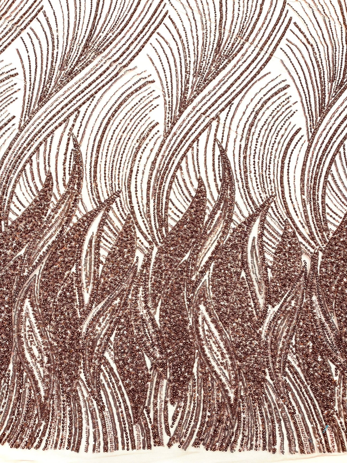 Flame Fashion Beaded Lace Fabric| Prom| Wedding| By The Yard. - New Creations Fabric & Foam Inc