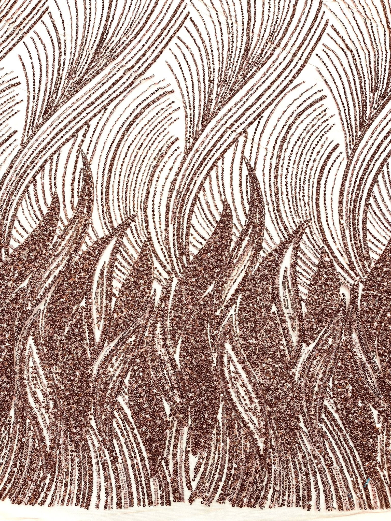 Flame Fashion Beaded Lace Fabric| Prom| Wedding| By The Yard. - New Creations Fabric & Foam Inc