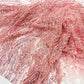 Flame Fashion Beaded Lace Fabric| Prom| Wedding| By The Yard. - New Creations Fabric & Foam Inc