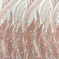 Flame Fashion Beaded Lace Fabric| Prom| Wedding| By The Yard. - New Creations Fabric & Foam Inc