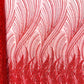 Flame Fashion Beaded Lace Fabric| Prom| Wedding| By The Yard. - New Creations Fabric & Foam Inc