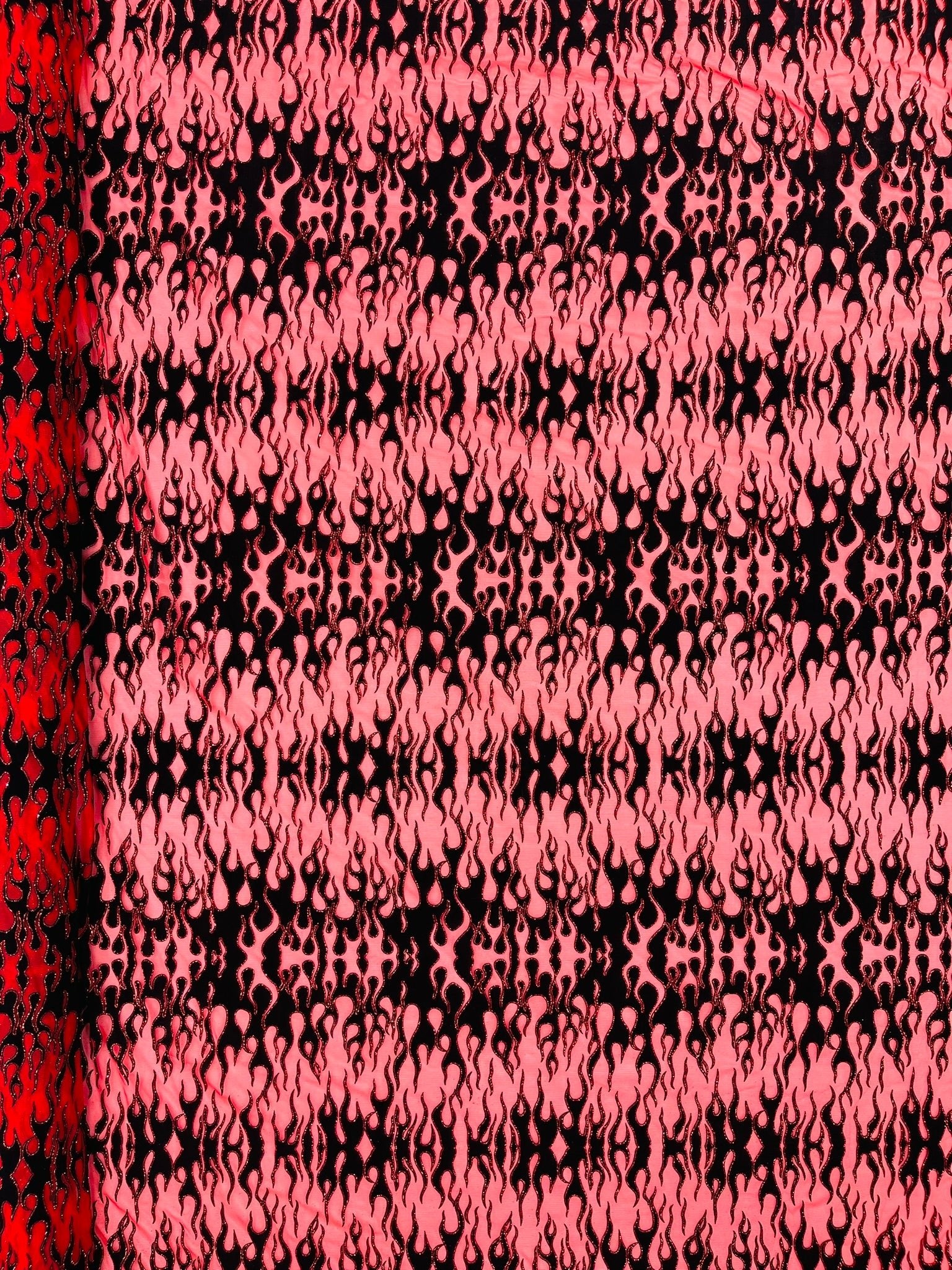 Flocking Flame Power Mesh Fabric 58" Wide| New Creations Fabric & Foam Inc. - New Creations Fabric & Foam Inc