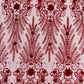 Floral 3D Palm Damask with Glitter in a Mesh Lace| New Creations Fabric & Foam Inc. - New Creations Fabric & Foam Inc