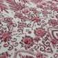 Floral 3D Palm Damask with Glitter in a Mesh Lace| New Creations Fabric & Foam Inc. - New Creations Fabric & Foam Inc