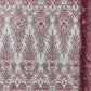 Floral 3D Palm Damask with Glitter in a Mesh Lace| New Creations Fabric & Foam Inc. - New Creations Fabric & Foam Inc
