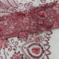 Floral 3D Palm Damask with Glitter in a Mesh Lace| New Creations Fabric & Foam Inc. - New Creations Fabric & Foam Inc