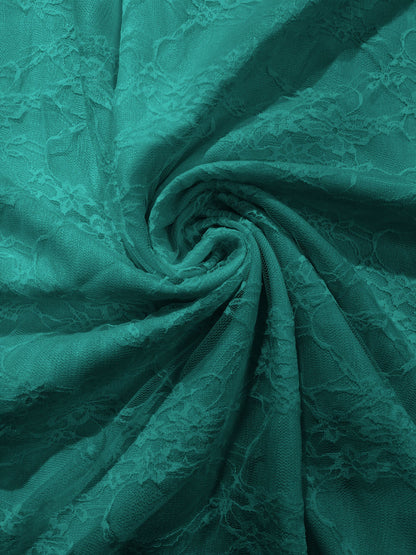 FLORAL NYLON STRETCH LACE (by the yard) - New Creations Fabric & Foam Inc