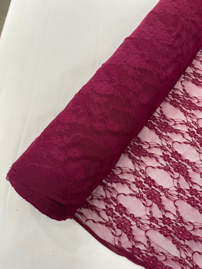 FLORAL NYLON STRETCH LACE (by the yard) - New Creations Fabric & Foam Inc