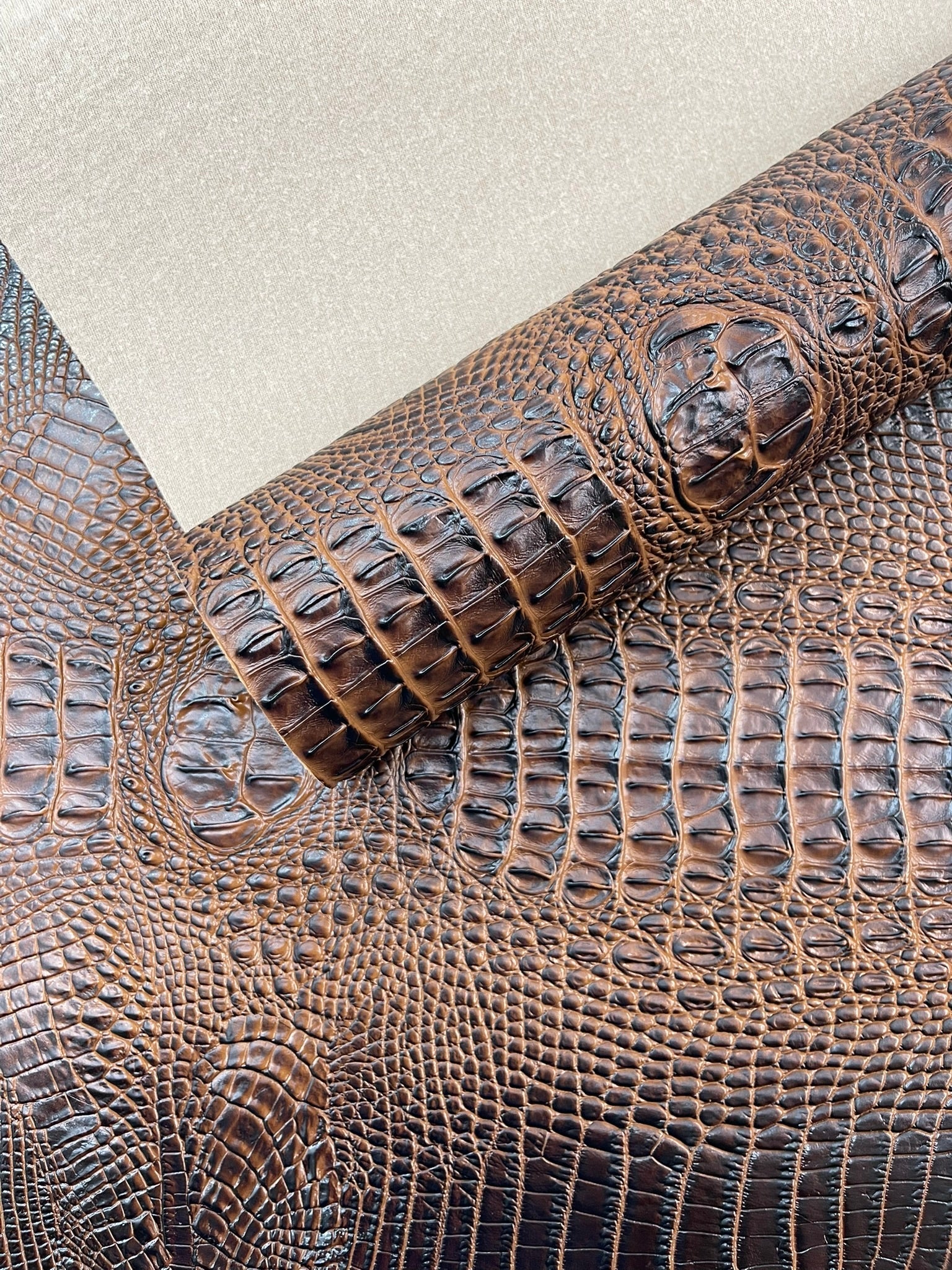 Florida Gator 3D Embossed Vinyl Fabric| New Creations Fabric & Foam Inc. - New Creations Fabric & Foam Inc