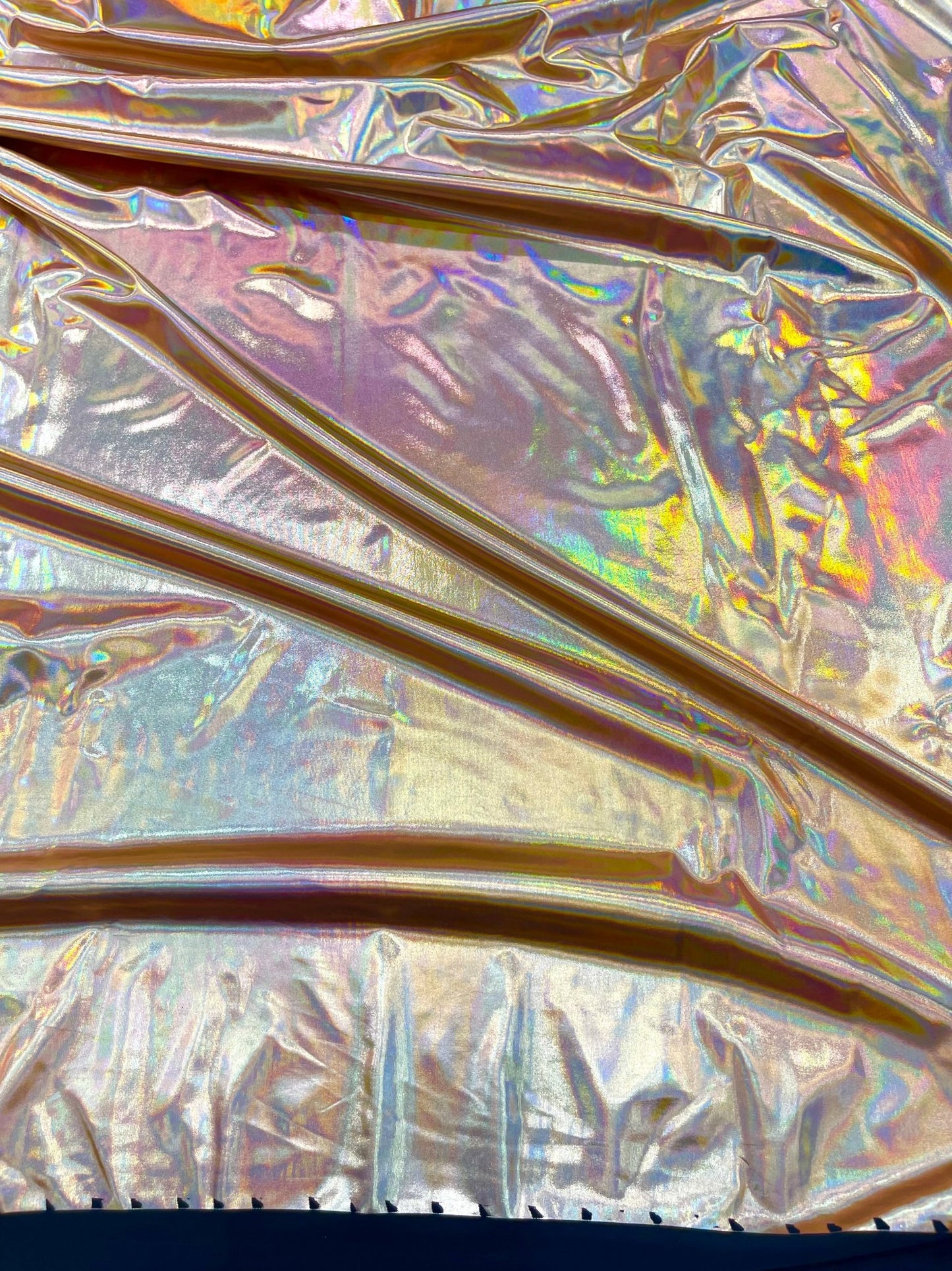 Foil Iridescent Spandex Fabric 2 way stretchy for DIY. - New Creations Fabric & Foam Inc