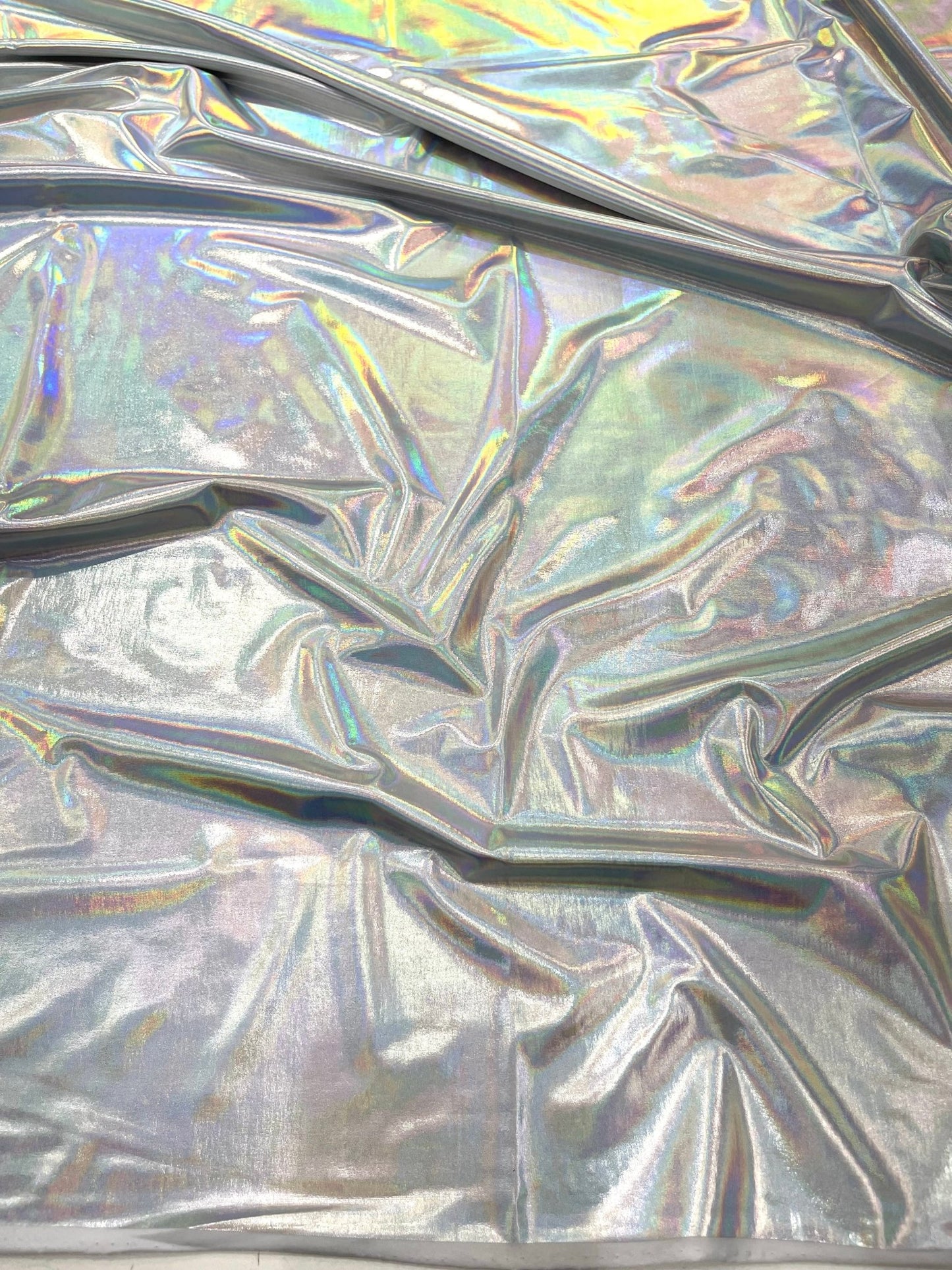 Foil Iridescent Spandex Fabric 2 way stretchy for DIY. - New Creations Fabric & Foam Inc