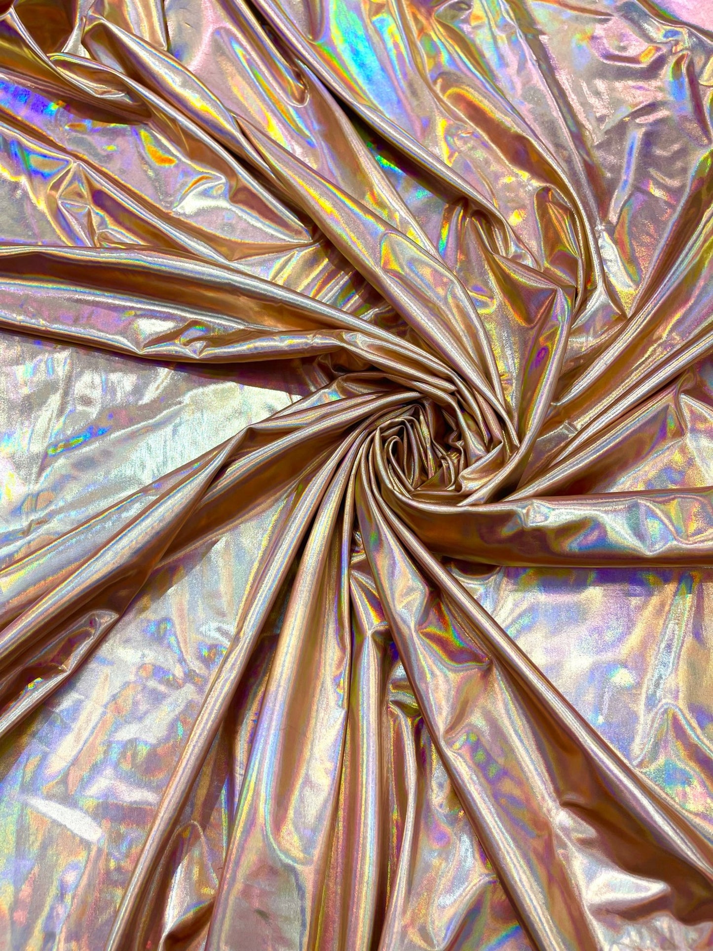 Foil Iridescent Spandex Fabric 2 way stretchy for DIY. - New Creations Fabric & Foam Inc