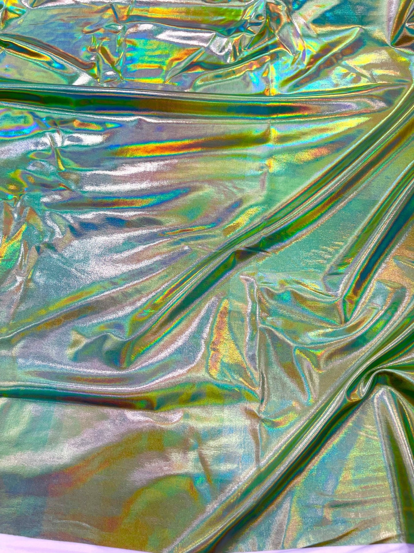 Foil Iridescent Spandex Fabric 2 way stretchy for DIY. - New Creations Fabric & Foam Inc