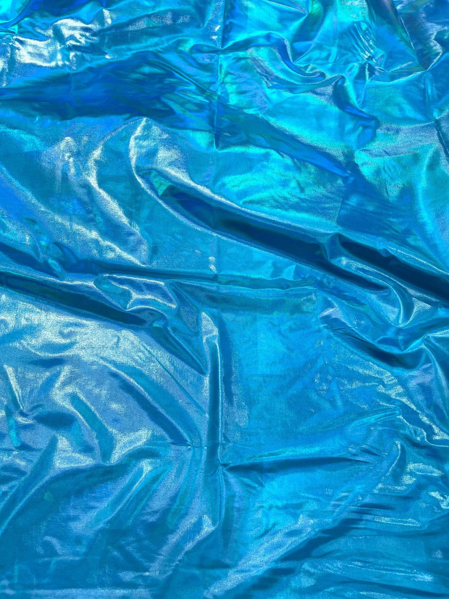 Foil Iridescent Spandex Fabric 2 way stretchy for DIY. - New Creations Fabric & Foam Inc