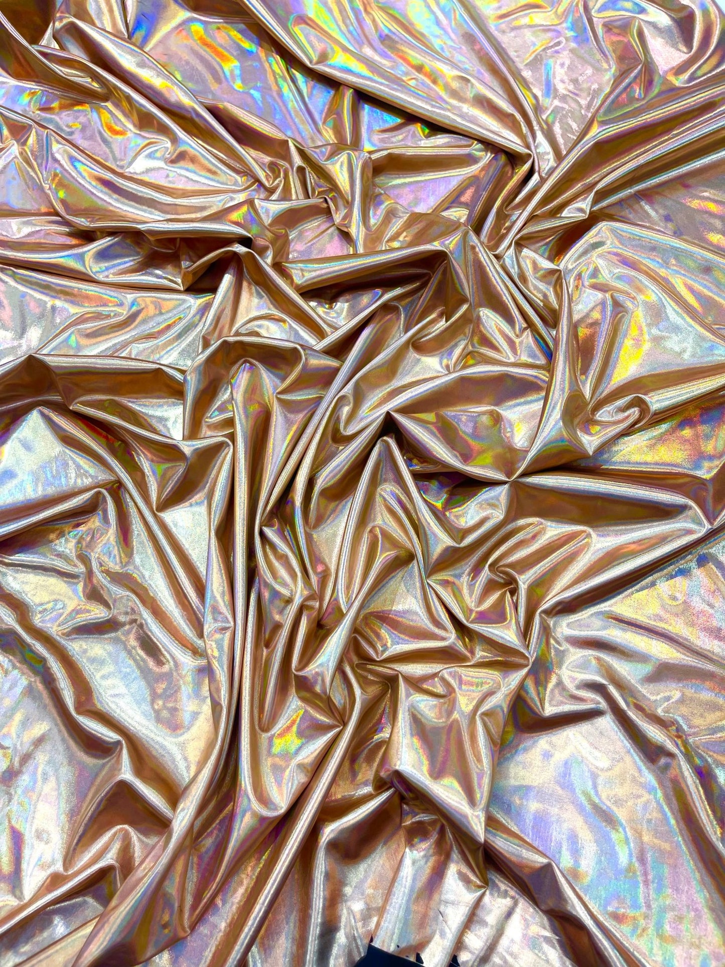 Foil Iridescent Spandex Fabric 2 way stretchy for DIY. - New Creations Fabric & Foam Inc