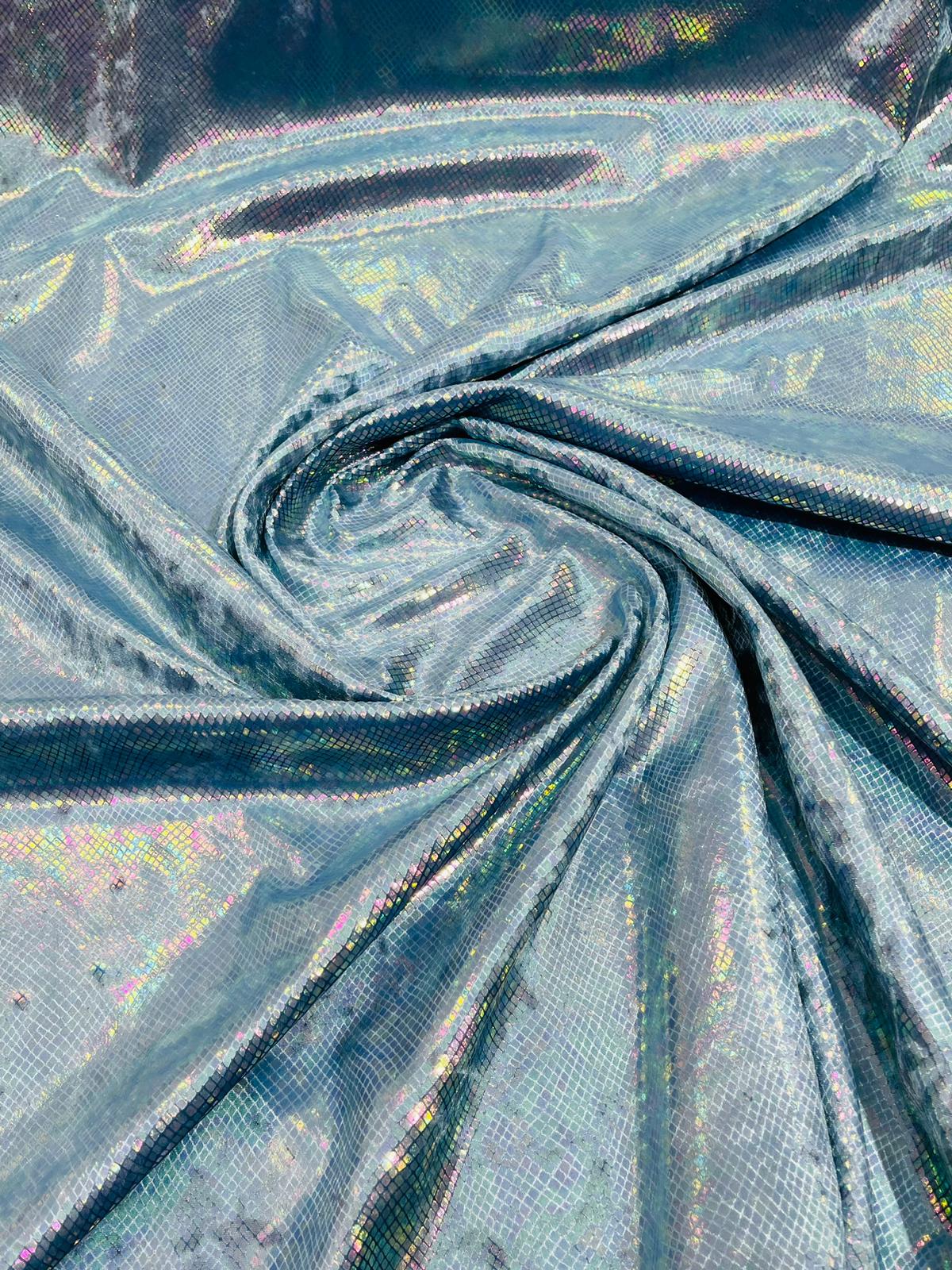Foil Snake Stretch Velvet 58" Wide| New Creations Fabric & Foam Inc. - New Creations Fabric & Foam Inc