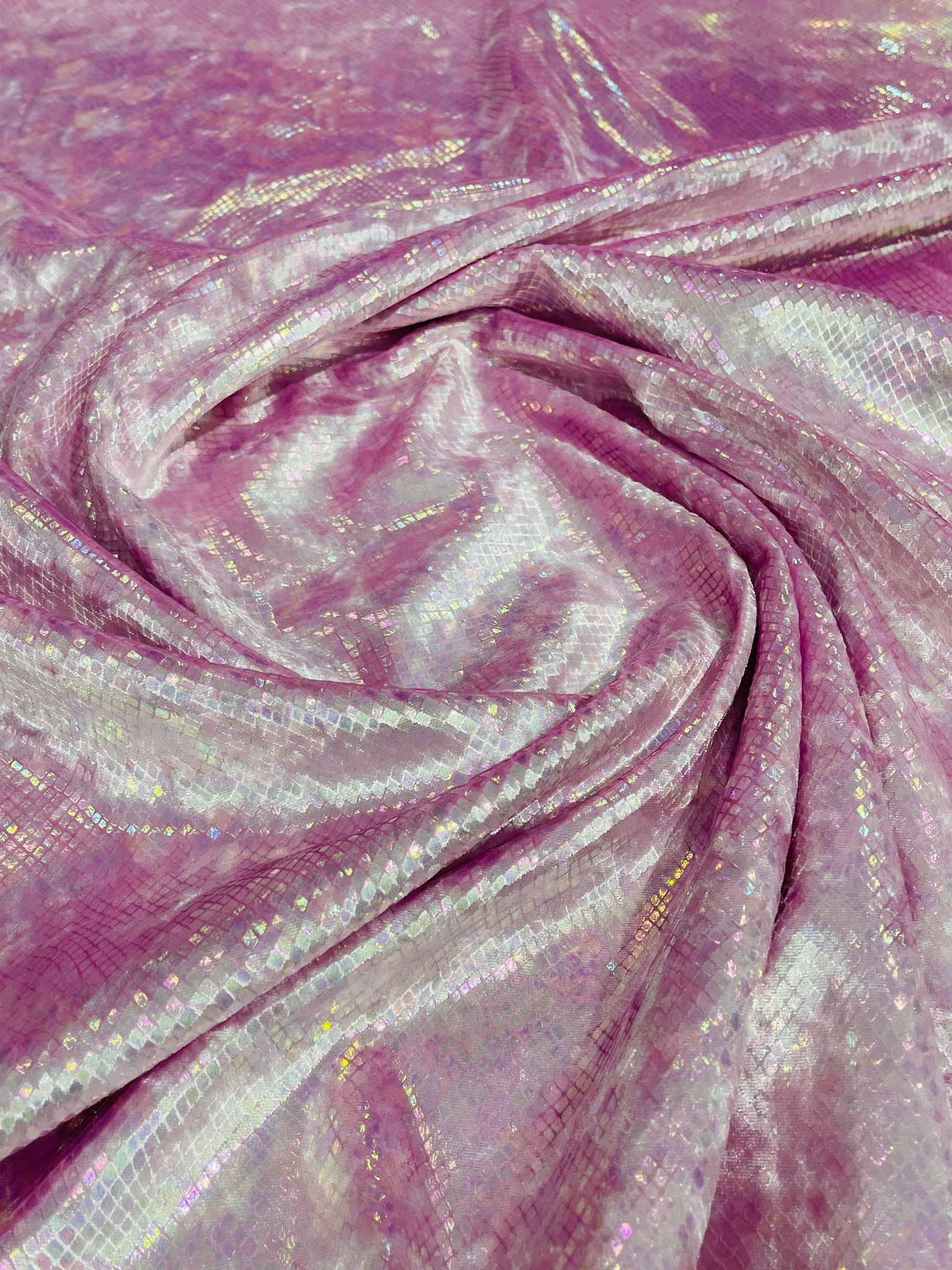 Foil Snake Stretch Velvet 58" Wide| New Creations Fabric & Foam Inc. - New Creations Fabric & Foam Inc