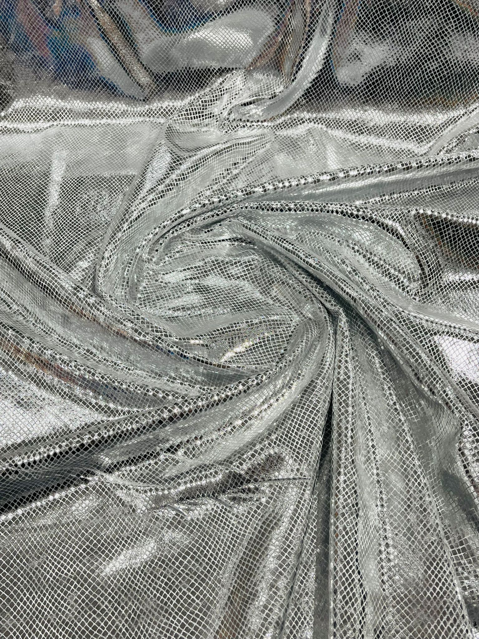 Foil Snake Stretch Velvet 58" Wide| New Creations Fabric & Foam Inc. - New Creations Fabric & Foam Inc
