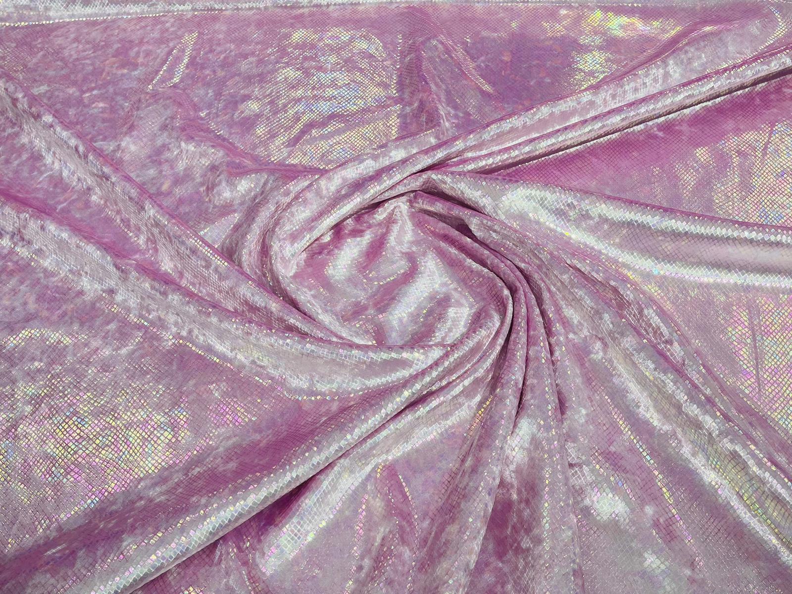 Foil Snake Stretch Velvet 58" Wide| New Creations Fabric & Foam Inc. - New Creations Fabric & Foam Inc